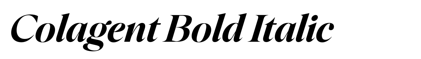 Colagent Bold Italic
